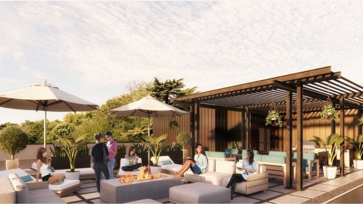 Rooftop terrace amenity at The Griffon